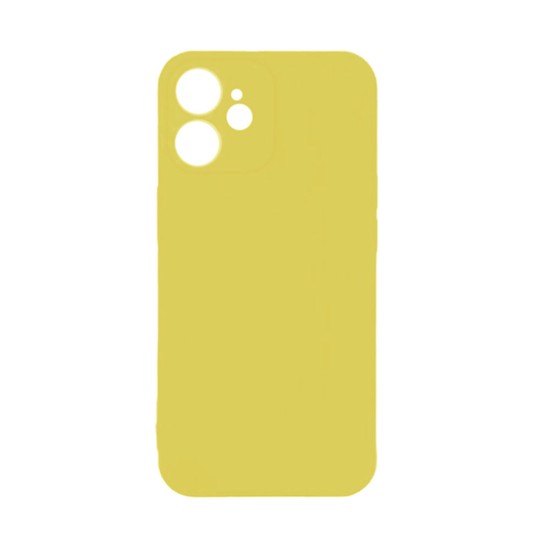 Silicone Case with Camera Shield for Apple iPhone 12 Yellow